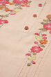 Peach Linen Machine Embroidered Unstitched Suit Set image number 14