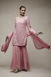 Pink Viscose Garara Suit Set