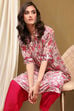 Yellow Teal Polyester Straight Kurta image number 0