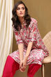 Cream Polyester Straight Kurta
