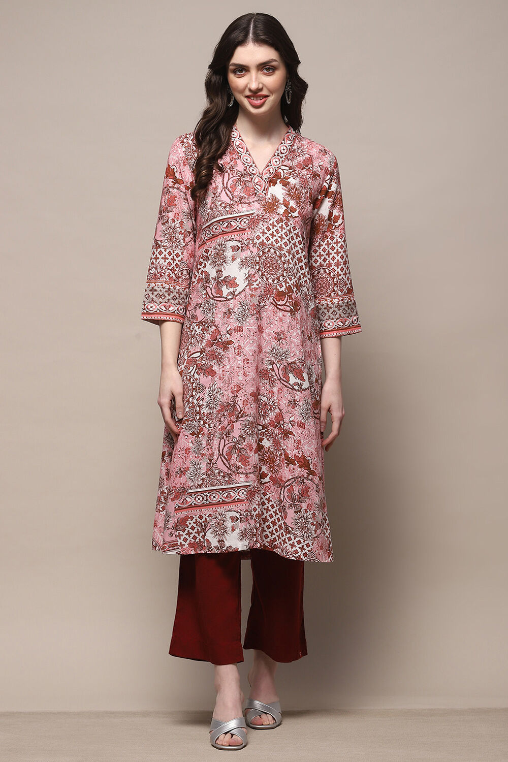 Off White Cotton Regular Pant image number 0