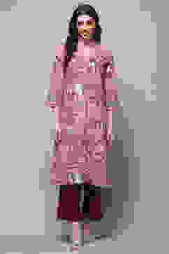 Maroon Cotton Relaxed Pant image number 0