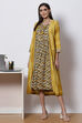 Mud Ochre LIVA A Line Printed Kurta with Jacket