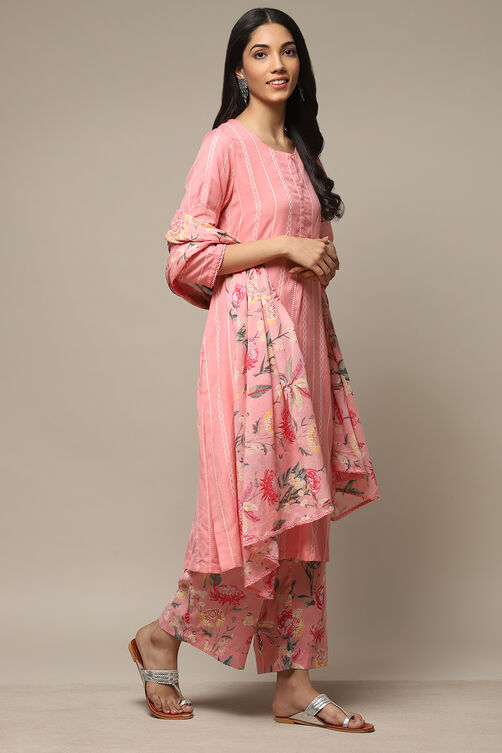 Mango Rayon Straight Kurta Palazzo Suit Set image number 6