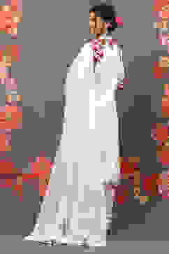 Rohit Bal Off White Cotton Blend Straight Kurta Suit Set image number 4