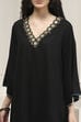 Black Solid Relaxed Straight Suit Set image number 1