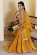 Mustard Cotton Gathered Lehenga Set image number 0