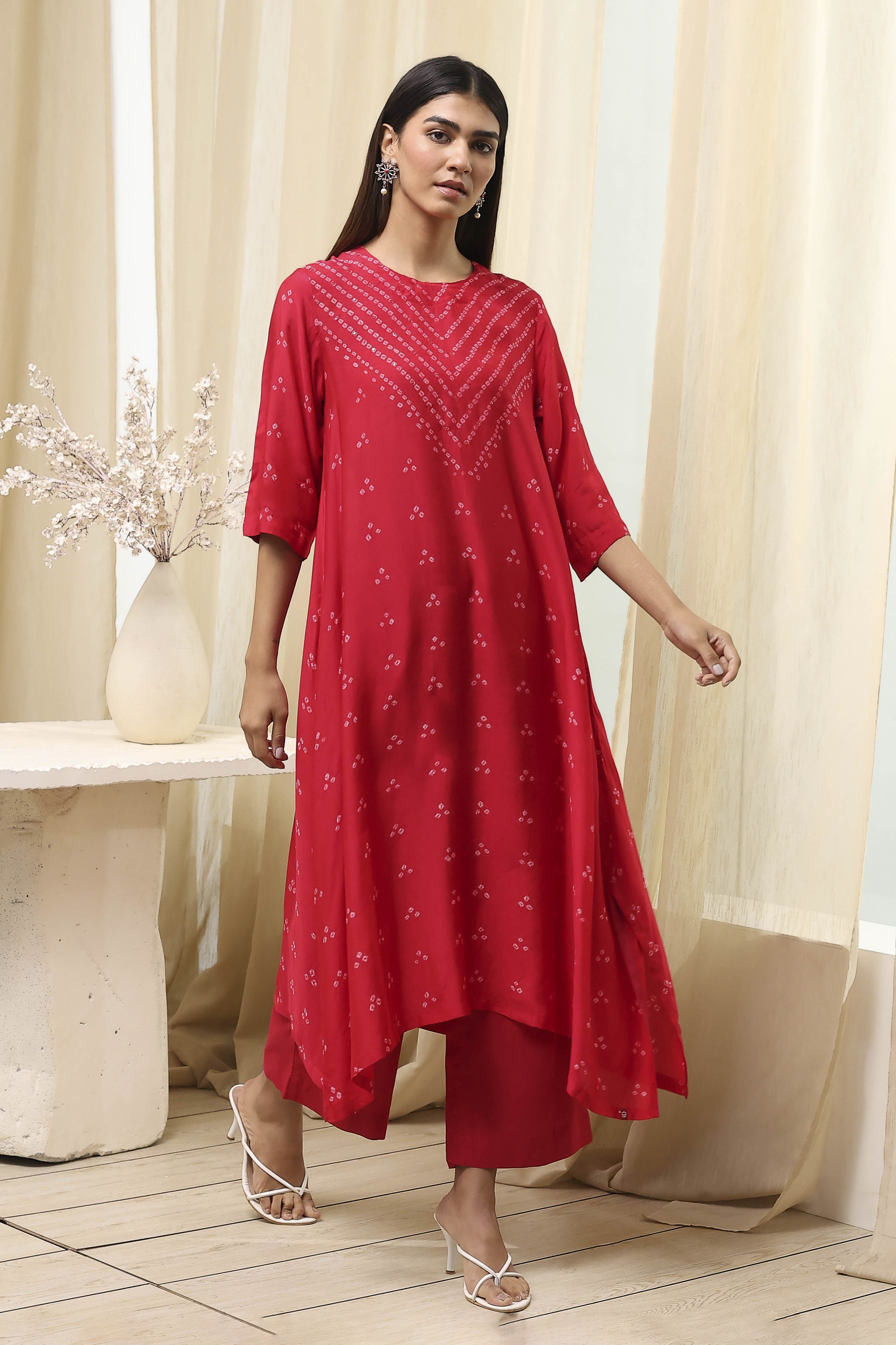 Blue Shantoon Asymmetric Suit Set image number 5