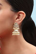 Gold Brass Earrings image number 3