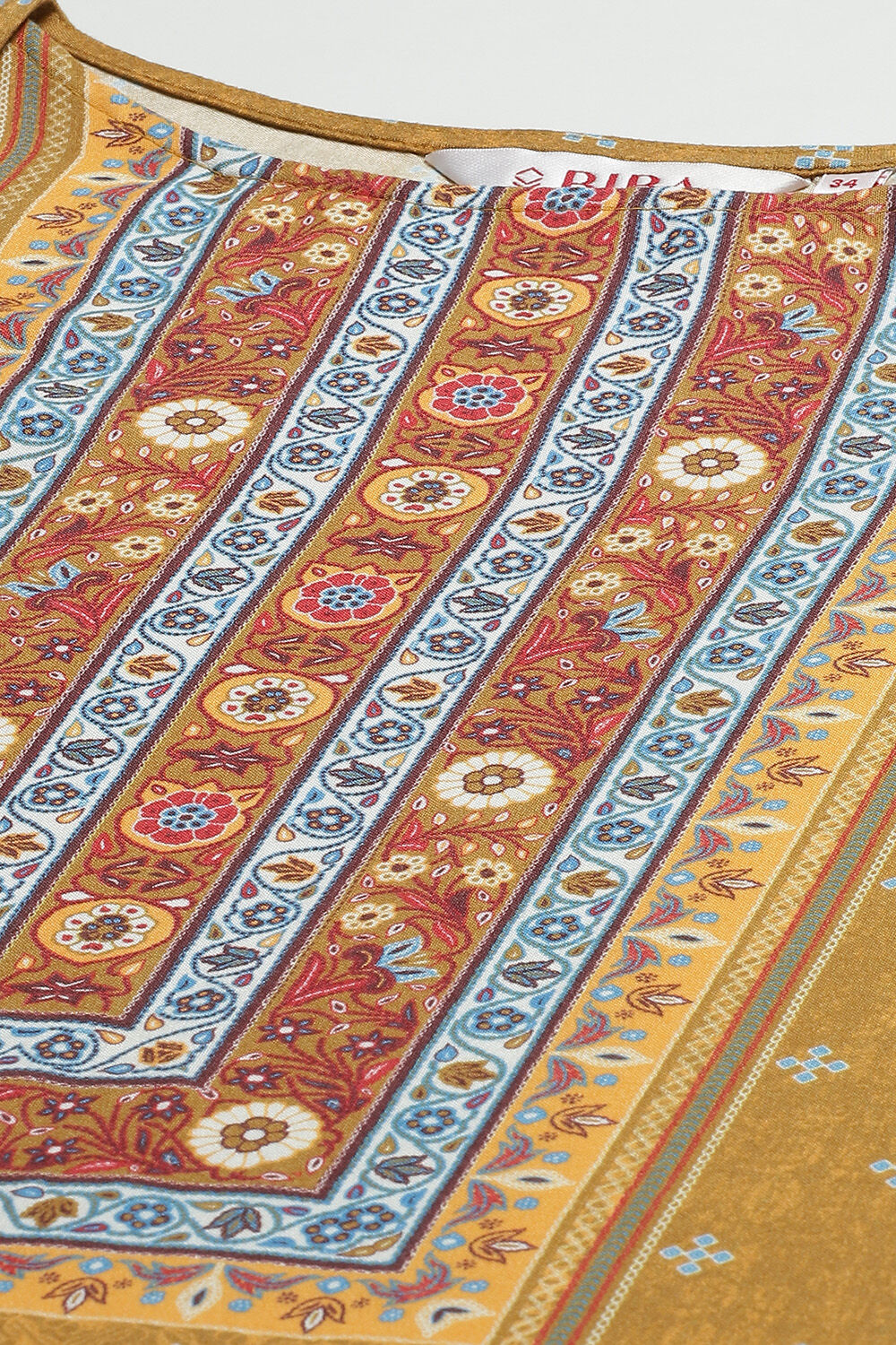 Mustard Straight Rayon Kurta image number 1