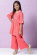 Lime Yellow Rayon Flared Printed Kurta image number 3
