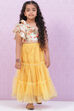 Yellow Art Silk Flared Lehenga image number 0