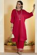 Royal Blue Yandyed Straight Kurta image number 0