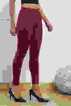 Maroon Cotton Blend Fitted Anklet image number 3