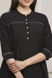 Wine Cotton Solid Straight Kurta image number 1