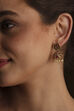 Green Brass Jhumka image number 1