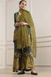 Green Viscose Printed Sharara Suit Set image number 0