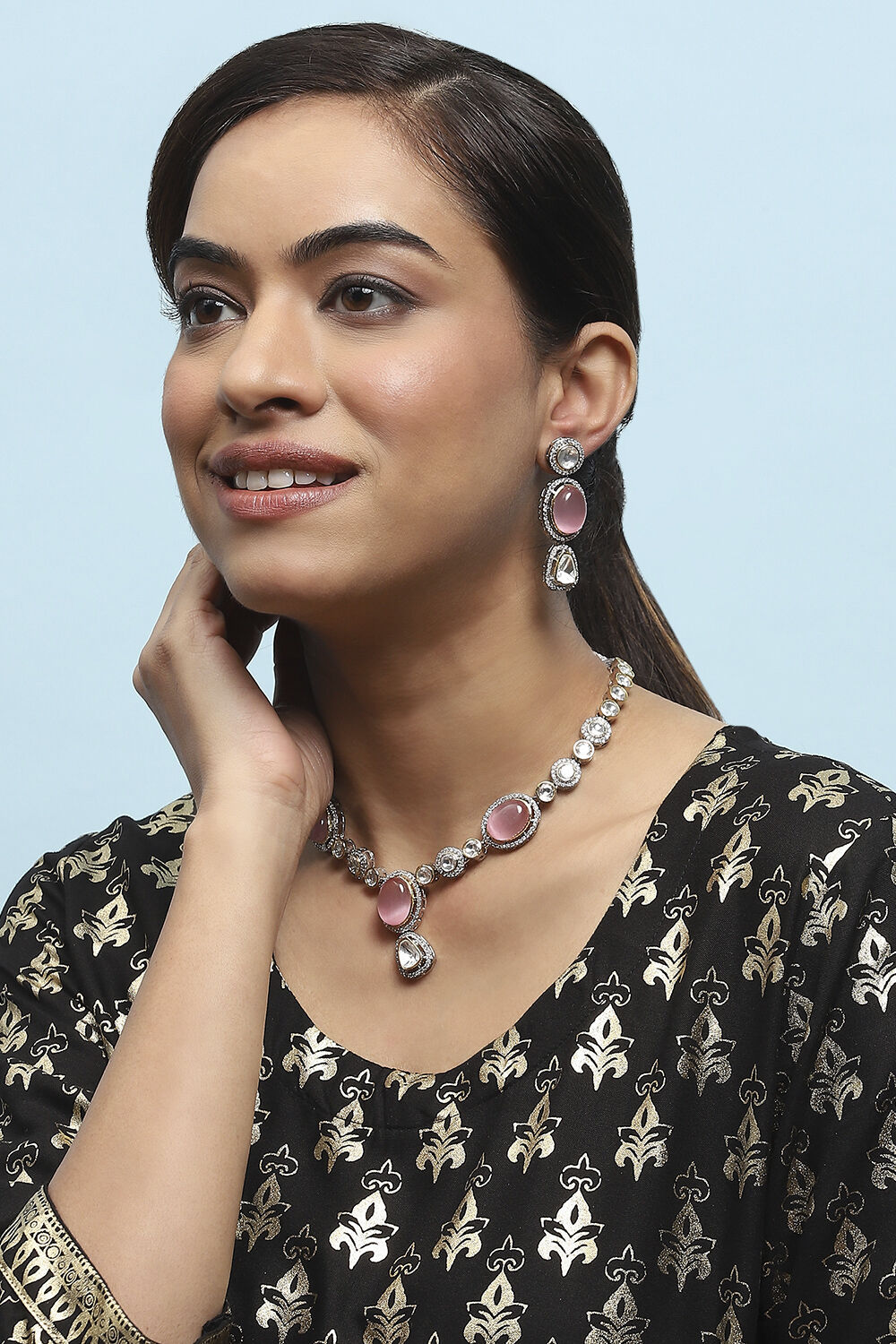 Light Pink Brass Drop & Danglers image number 1