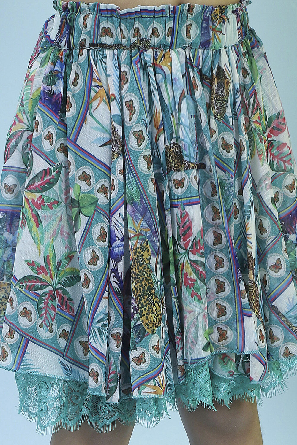 Green Cotton Top and Skirt image number 2