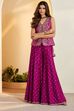 Black Viscose Rayon Embroidered Fusion Set image number 0