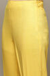 Yellow Rayon Straight Kurta Pants Suit Set image number 2