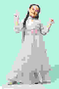 Lilac Nylon Kalidar Kurta Lehenga Set image number 0