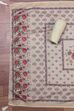 Cream-Toned Muslin Rajasthani Print Unstitched Suit Set image number 3