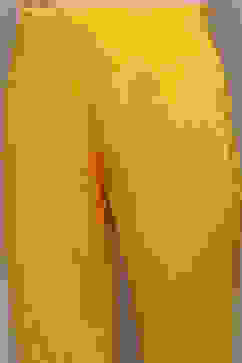 Yellow Cambric Flared Kurta Pant Suit Set image number 2