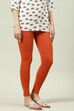 Black Cotton Blend Solid Leggings image number 3