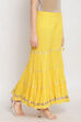 Yellow Cotton Sharara Pants image number 3