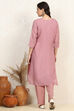 Teal Cotton Embroidered Unstitched Suit Set image number 5