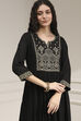 Black Dyed Gathered Suit Set image number 1