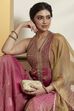 Fuchsia Viscose Blend Embroidered Fusion Set image number 1