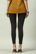 Black Cotton Blend Solid Leggings image number 4