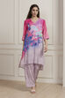 Lilac Printed Straight Kurta Set image number 0