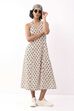 Ivory Cotton Printed A Line Dress