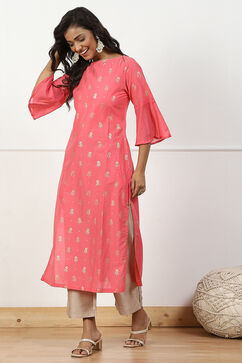 Beige Solid Mid-Rise Straight Palazzo image number 0