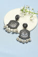 Oxidised Brass Earrings image number 0