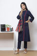 Navy Straight Cotton Fusion Wear 3 Piece Set image number 4