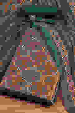 Yellow Chanderi Printed  Embroidered Unstitched Suit Set image number 0