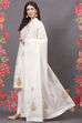 Rohit Bal Off White Cotton Silk Straight Yarndyed Suit Set image number 5