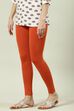 Black Cotton Blend Solid Leggings image number 0