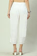 Off White Rayon Solid Palazzo image number 4