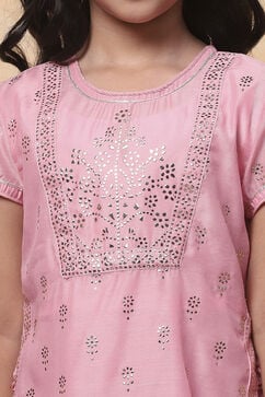 Pink Polyester Flared Suit Set image number 1