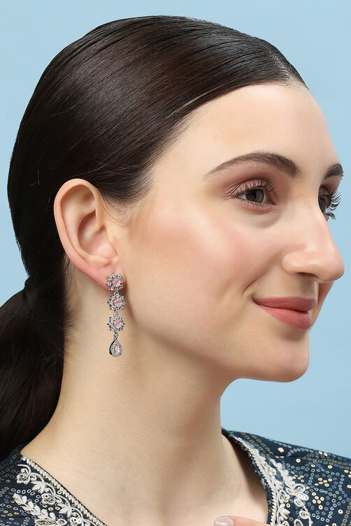 Light Pink Brass Danglers image number 3