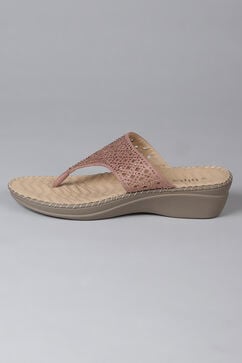 Nude Synthetic Suede Sandals image number 4