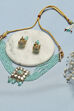 Light Blue Brass Necklace Set image number 2