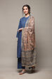 Blue Cotton Straight Kurta Palazzo Suit Set image number 5
