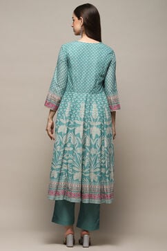 Green Cotton Anarkali Suit Set image number 5