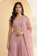 Pink Polyester Straight Suit Set image number 1